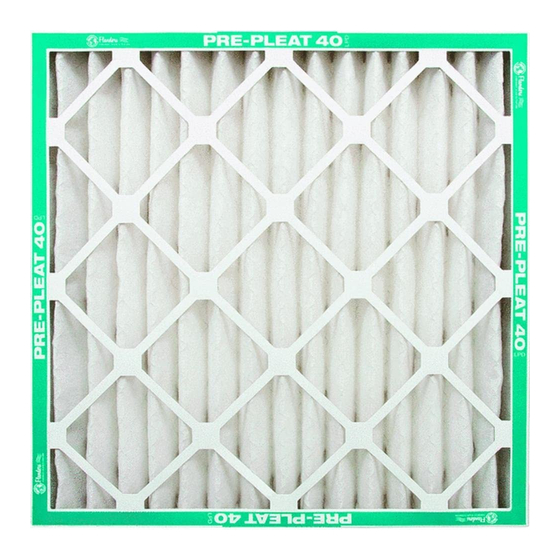 Flanders MERV 8 Expanded Surface Pleated Filter Pre Pleat 40 Specifications