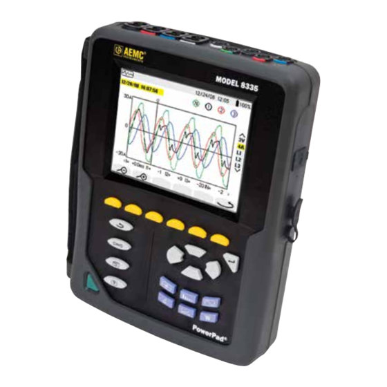 AEMC PowerPad 8335 Quick Start User Manual