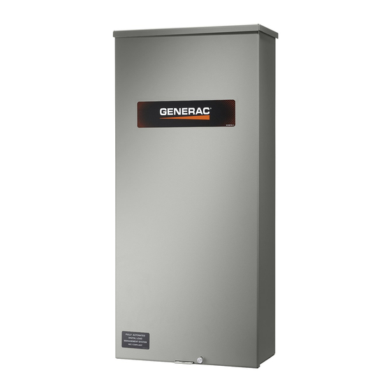 Generac Power Systems RXSW100A3 Manuals