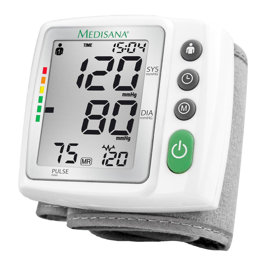 Medisana BW 315 - Blood Pressure Monitor Manual