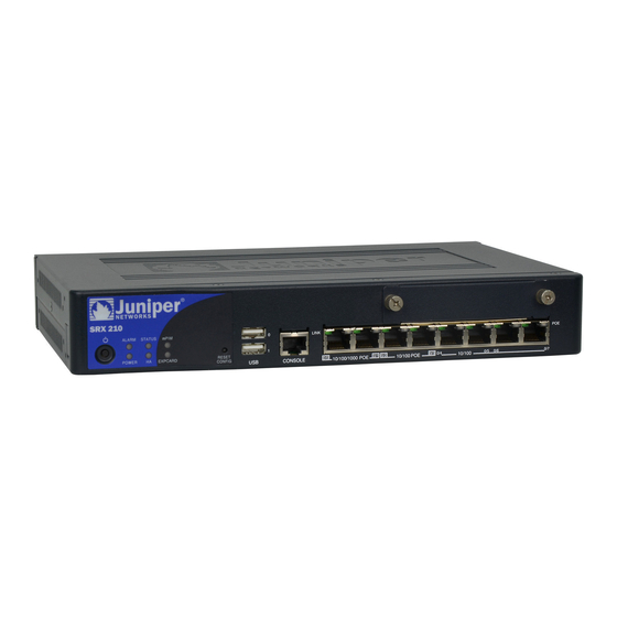 Juniper SRX210 - SERVICE GATEWAY 3G EXPRESSCARD Quick Start