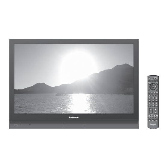 Panasonic Viera TH-37PV70EYA Operating Instructions Manual