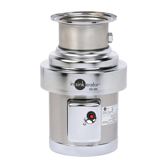 InSinkErator SS-50 Installation, Care & Use Manual