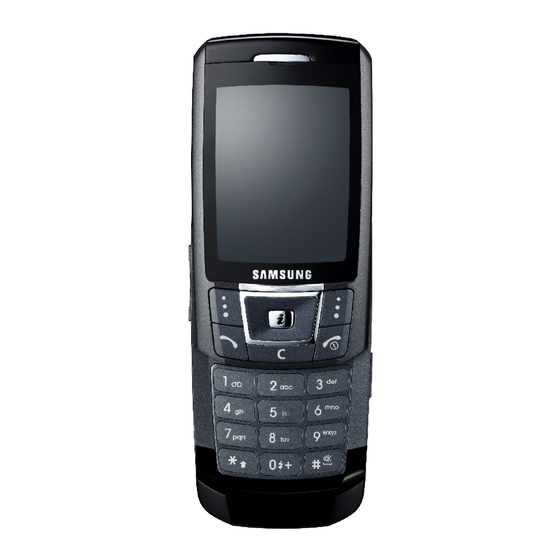 Samsung SGH-D900 User Manual
