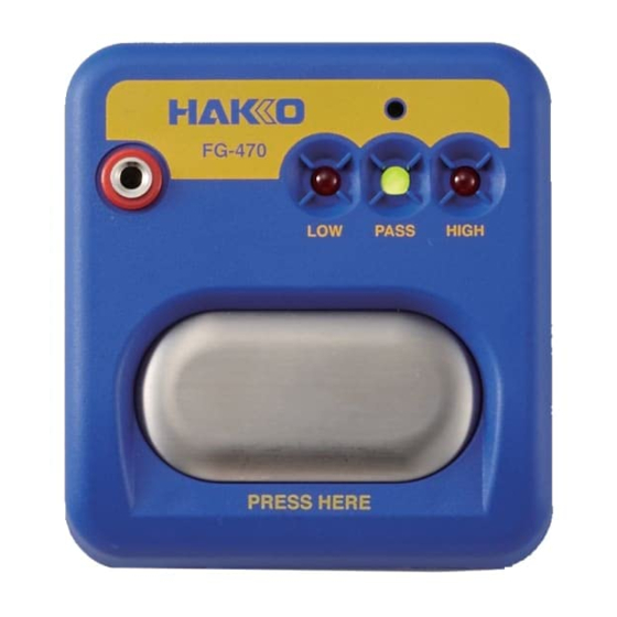 Hakko Electronics FG-470 Instruction Manual