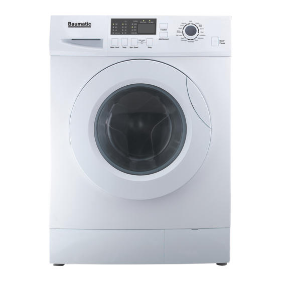 Baumatic BFLW75 Front Load Washer Manuals