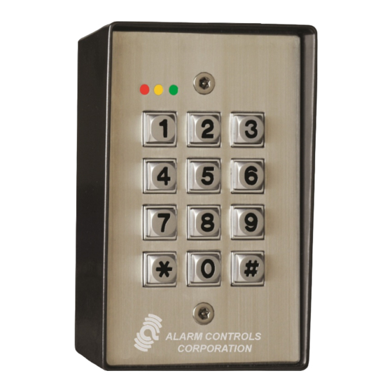 Alarm Controls Corporation KP-400 Operating Instructions Manual