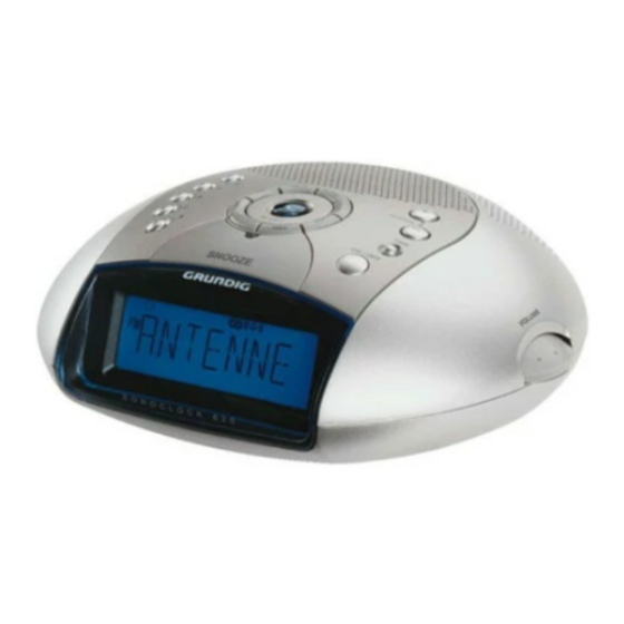 Grundig Sono Clock 620 LED Service Documents
