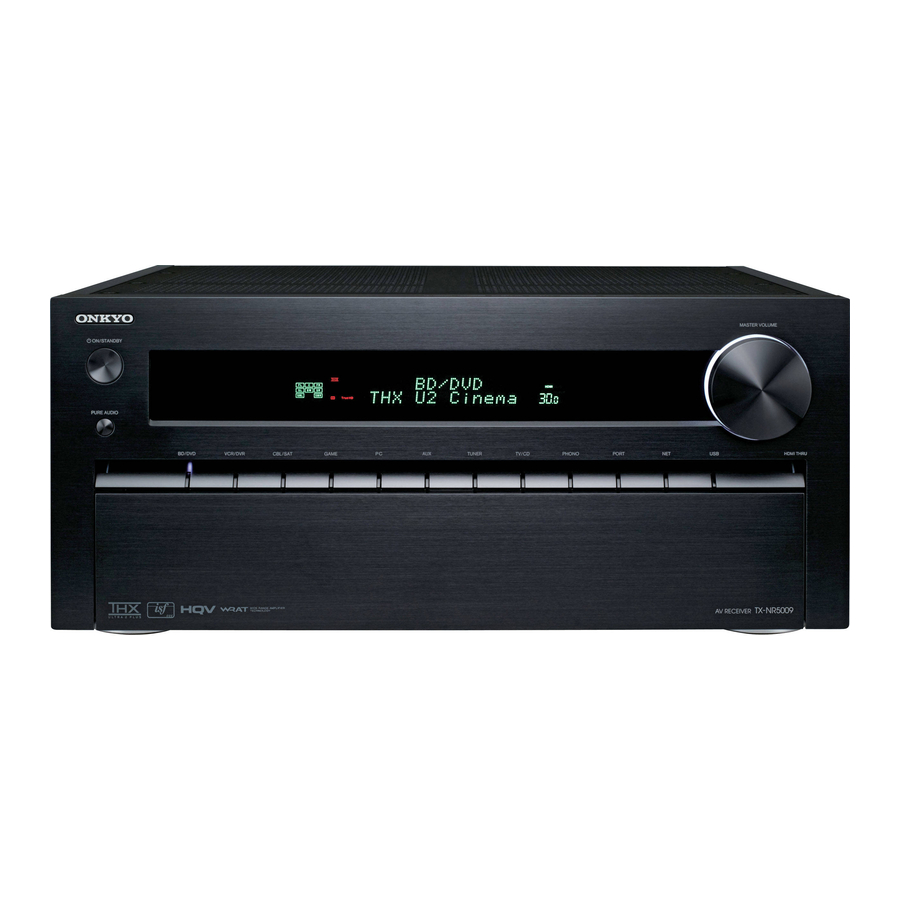 Onkyo TX-NR3009 Quick Start Manual