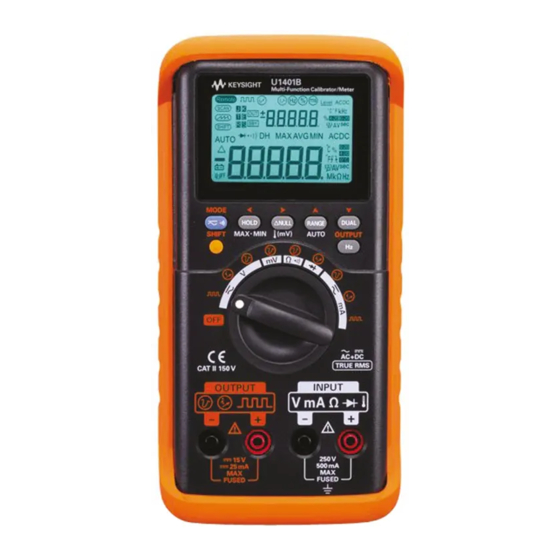 Keysight Technologies U1401B Quick Start Manual