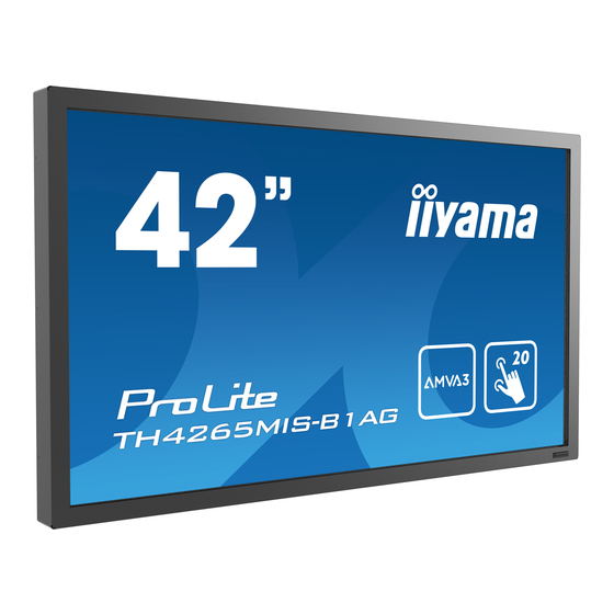 Iiyama ProLite TH4265MIS Manuals