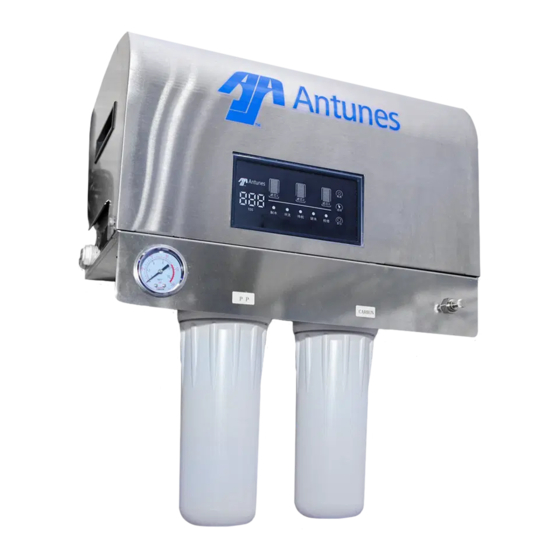 Antunes AQ-RO-400-NT Filtration System Manuals