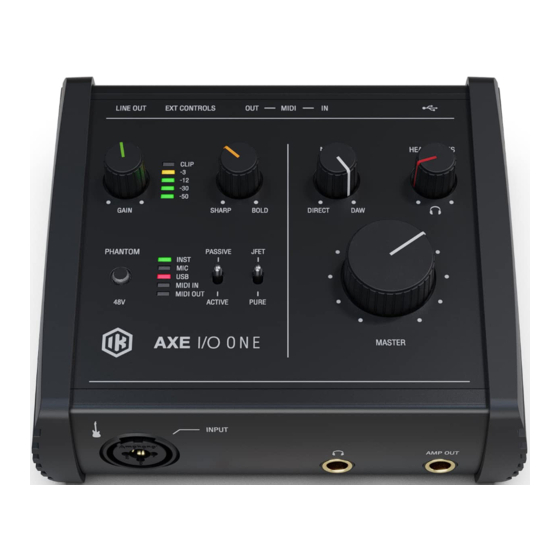 AXE I/O ONE Instruction Manual