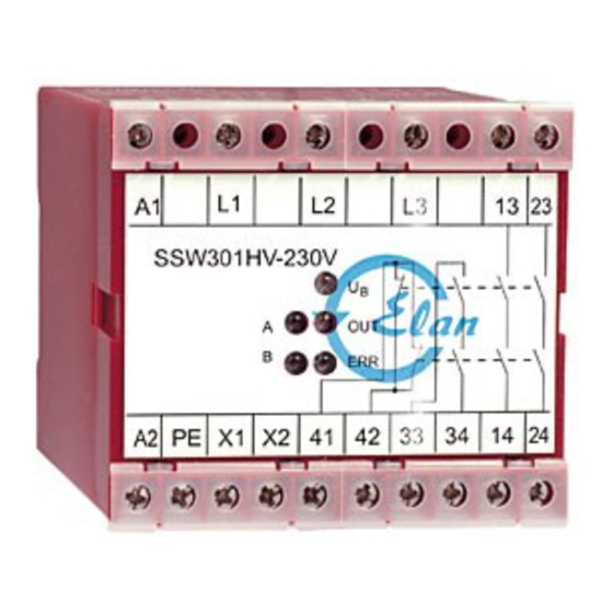 schmersal SSW 301HV Operating Instructions Manual