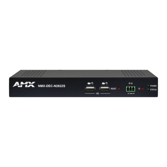 Harman AMX NMX-DEC-N2622S Quick Start Manual