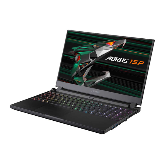 Gigabyte AORUS 15P Quick Start Manual