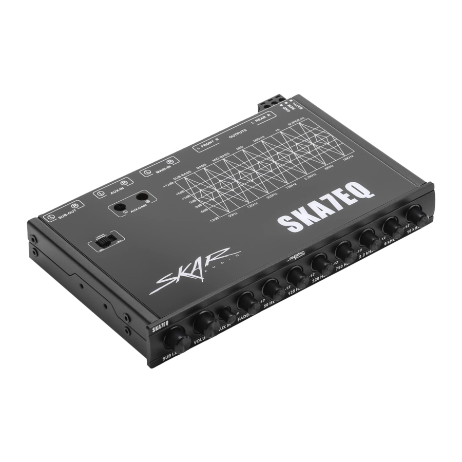 SKAR Audio SKA7EQ - Equalizers Manual