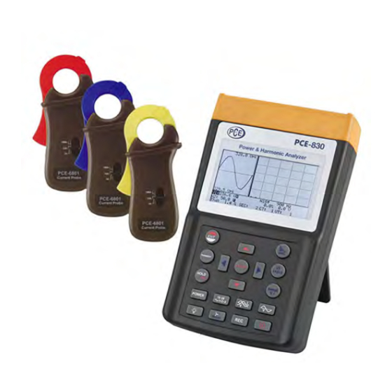 PCE Americas PCE-830 Manuals