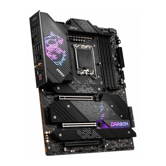 MSI MPG Z690 CARBON WIFI Manuals