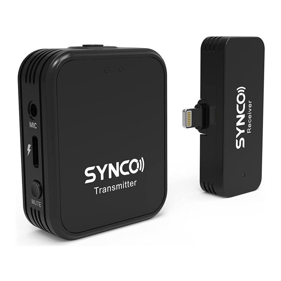 SYNCO G1T, G1L - Microphone Manual