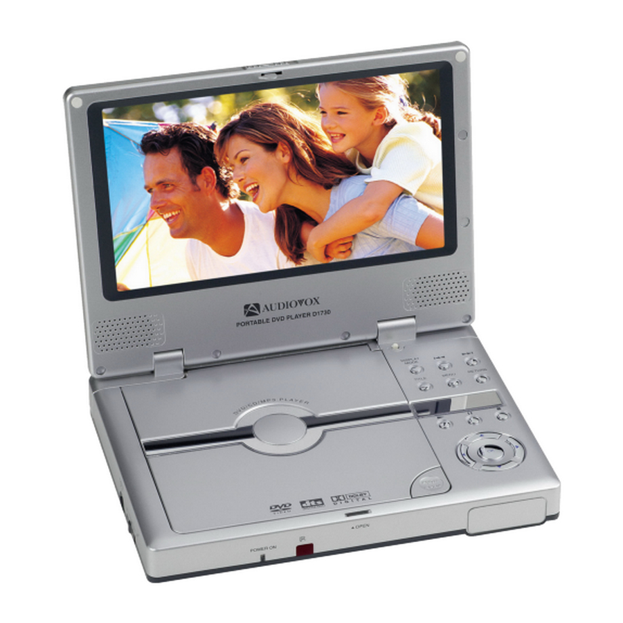 Audiovox D1730 User Manual