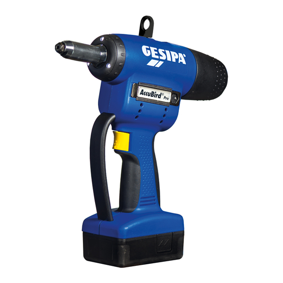 Gesipa AccuBird Pro Operating Manual With Spare Parts List