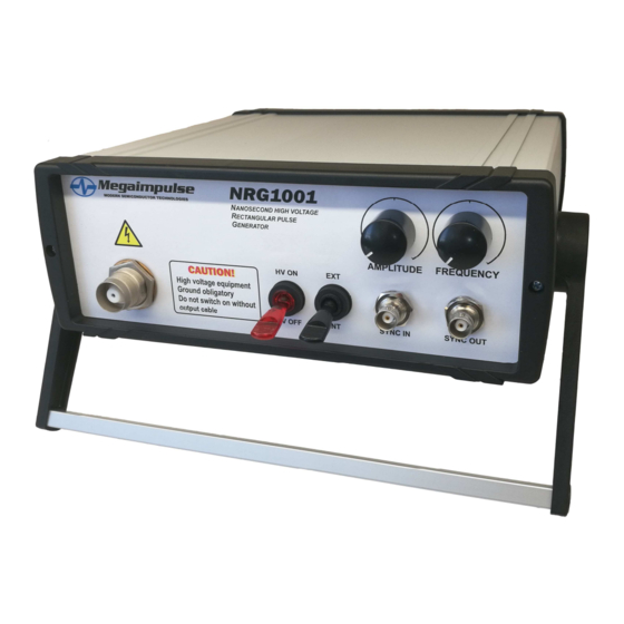 Megaimpulse NRG1001 User Manual