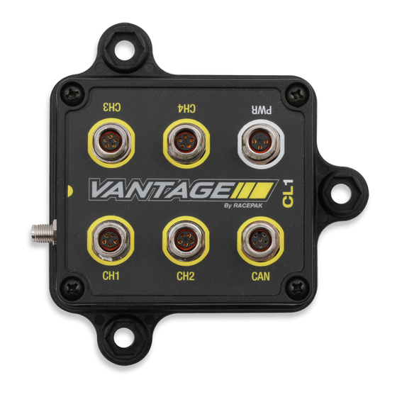 Racepak Vantage CL1 Installation And Use Manual