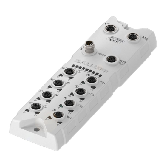 Balluff PROFINET BNI PNT-508-055-P067 Installation Manual