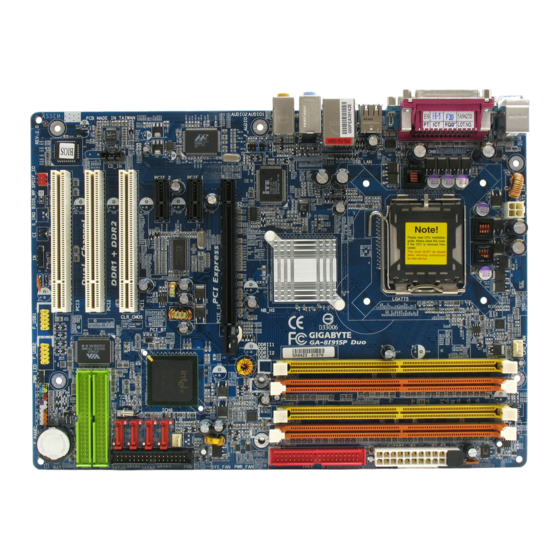 Gigabyte GA-8I915P Duo User Manual