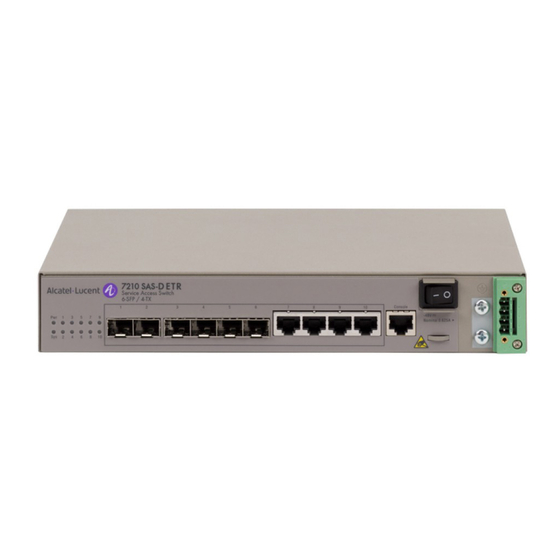 Alcatel-Lucent 7210 SAS-D Installation Manual