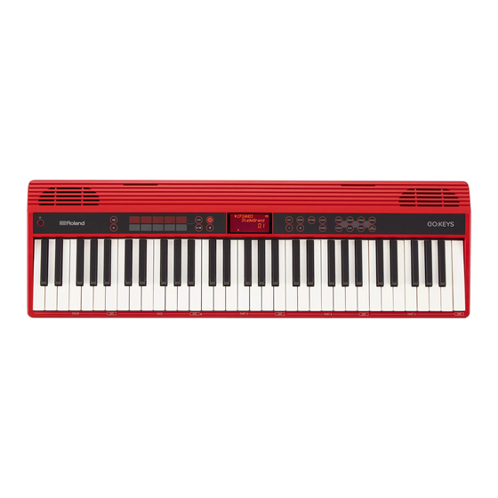 Roland GO:KEYS Owner's Manual