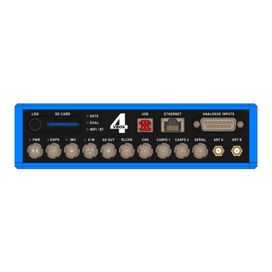 Racelogic VBOX 4 Quick Start Manual