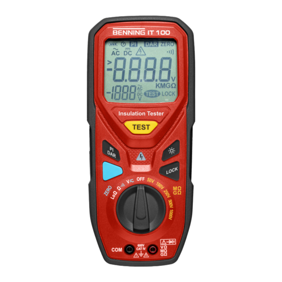 Benning IT 100 Operating Manual