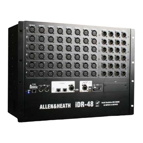 ALLEN & HEATH iDR MixRack Getting Started Manual
