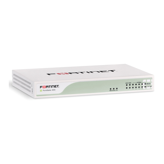 Fortinet FortiGate-40C-LENC Quick Start Manual