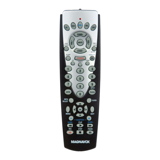 Magnavox MRU2500 - Universal Remote Control Manuals