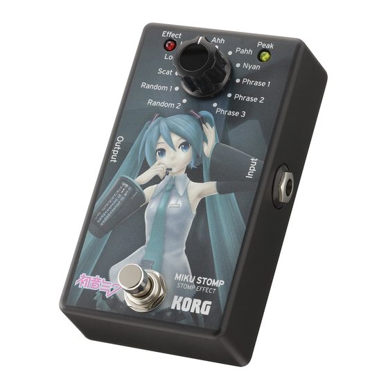 Korg MIKU STOMP Owner's Manual