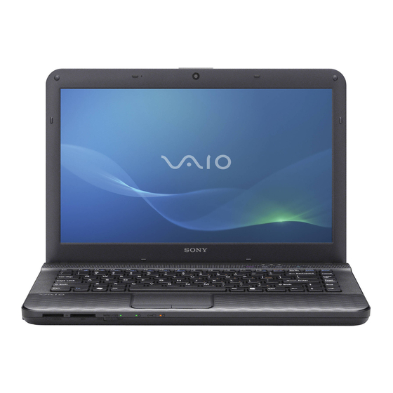 Sony VPCEG15FX Quick Start Manual