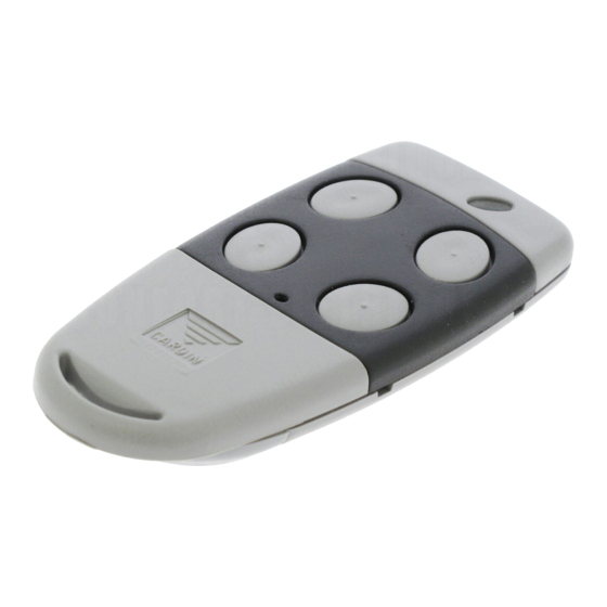 Cardin Elettronica S486 Quick Start Manual