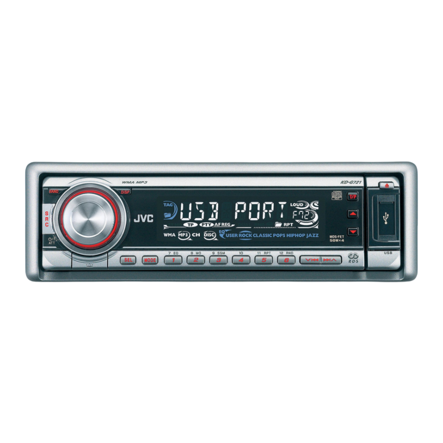 JVC KD-G722 Installation & Connection Manual