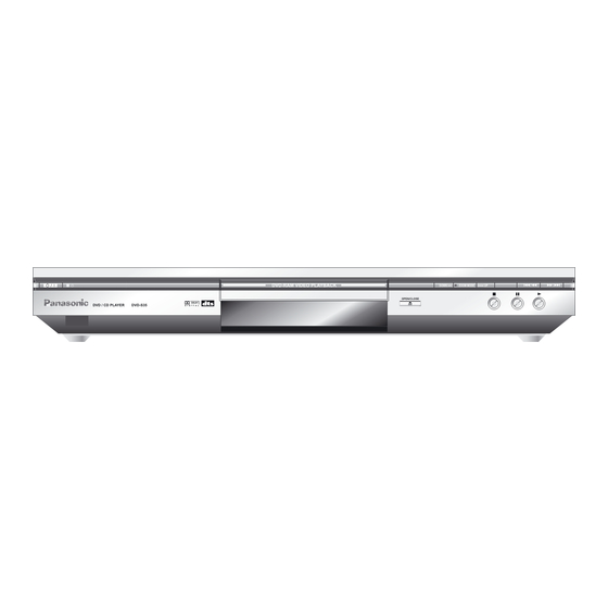Panasonic DVD-S31 Operating Instructions Manual