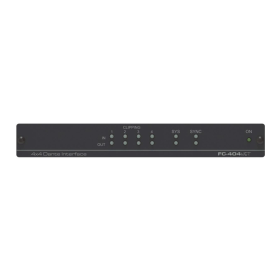 Kramer FC-404NET User Manual