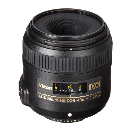 Nikon AF-S DX Micro NIKKOR 40mm f/2.8G User Manual