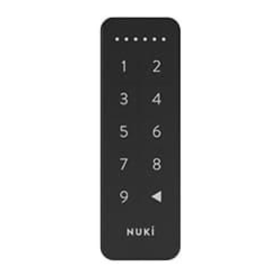 NUKI Keypad Mounting Instructions