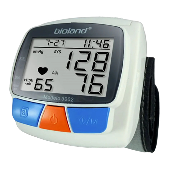Bioland 3002 Blood Pressure Monitor Manuals