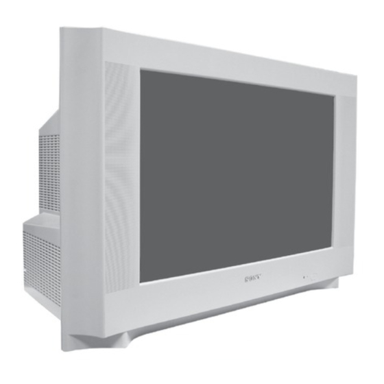 Sony TRINITRON KV-28HX15B Service Manual