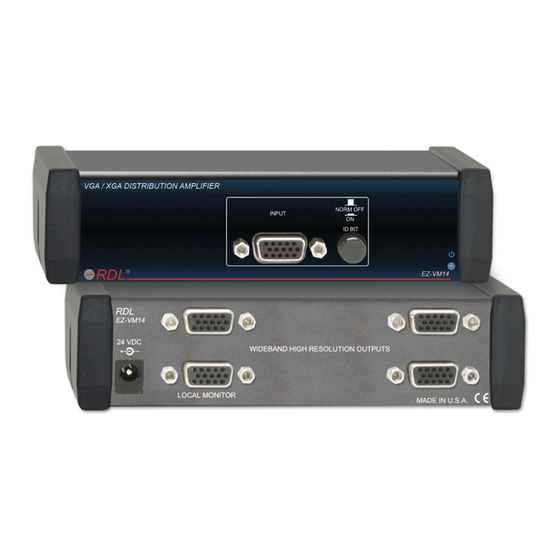 RDL EZ-VM14 Installation And Operation Manual