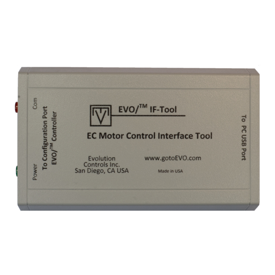 Evolution Controls EVO ECM-ACU-PRO Series Manuals