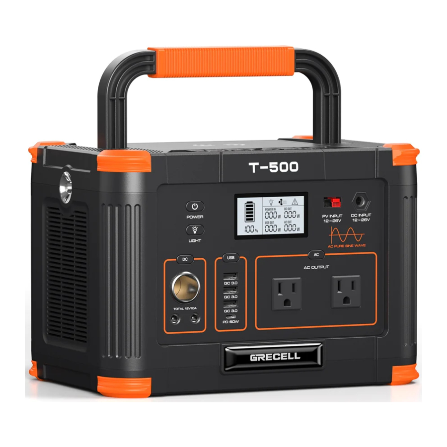 GRECELL T500 - Portable Power Station Manual